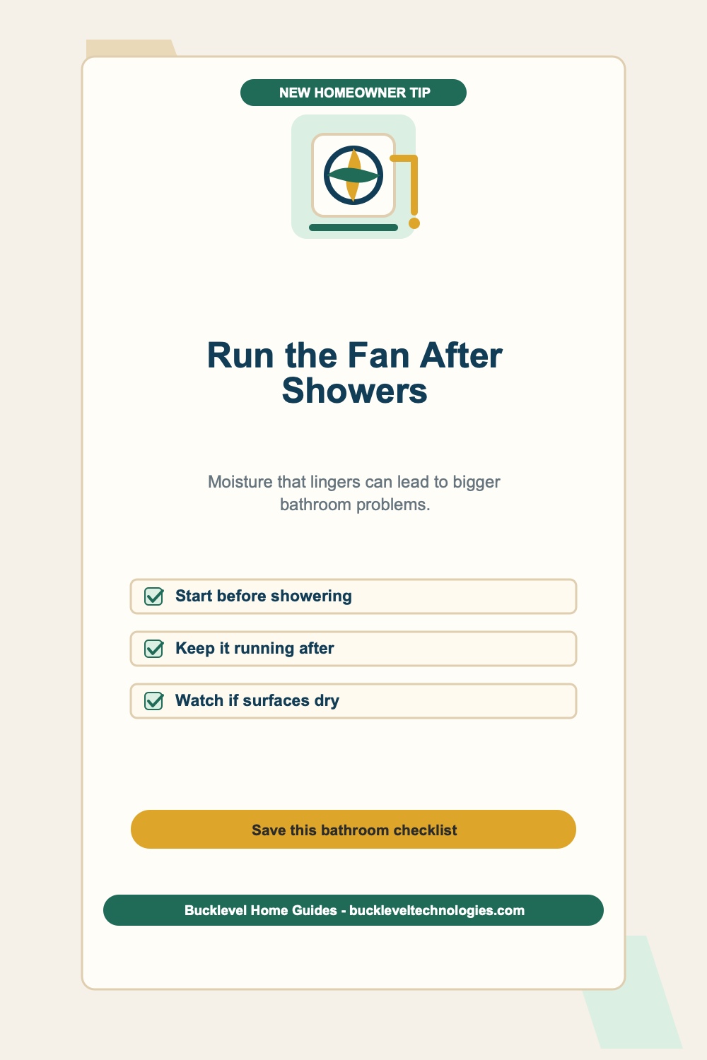 Bathroom Fan and Moisture 101 digital guide preview